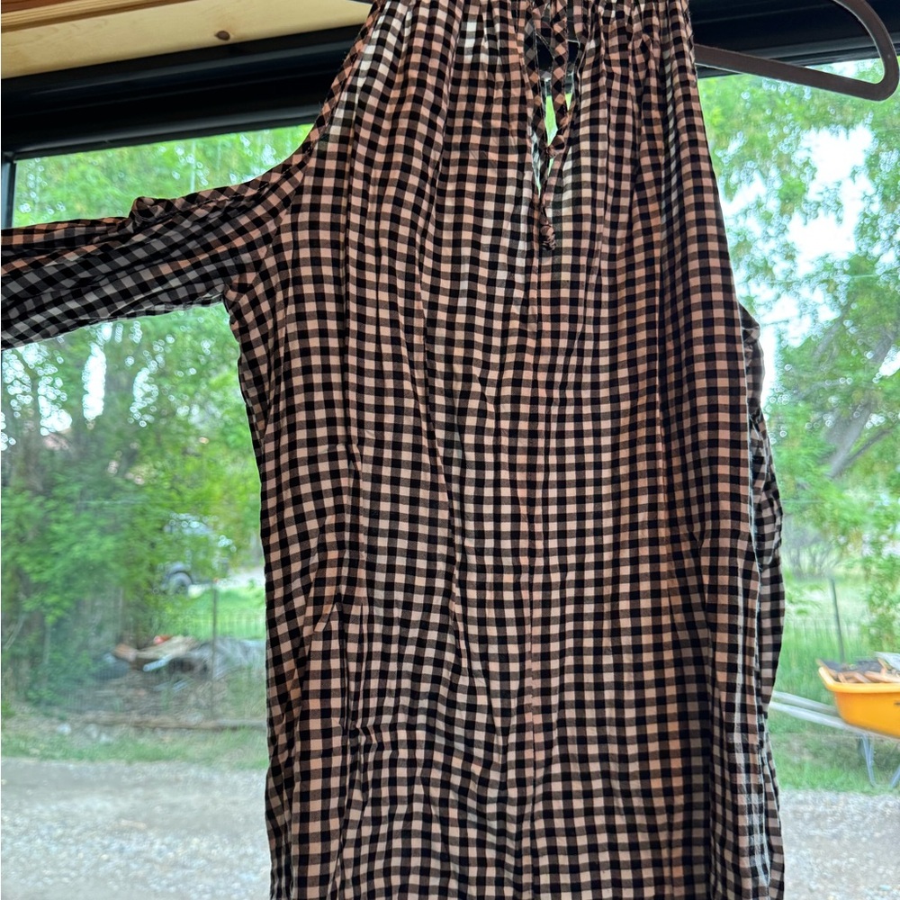 Fifteen Twenty Black and White Checkered Top